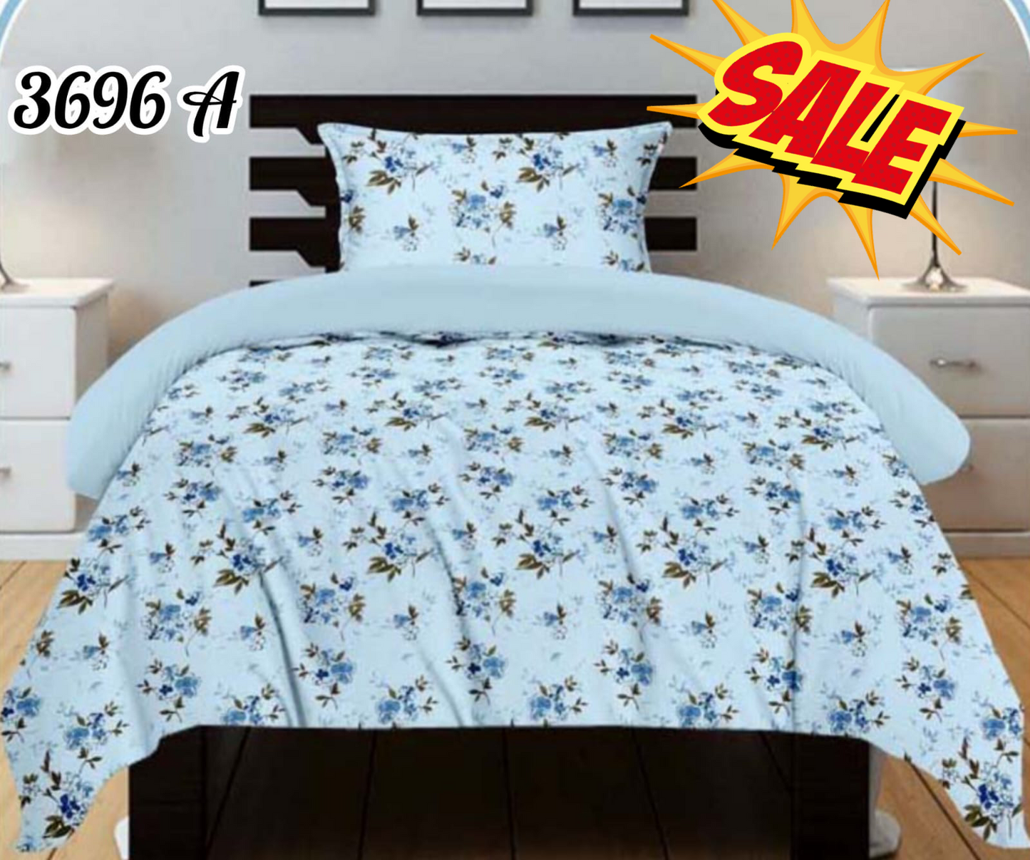 Pure Cotton Single Size Bedsheets (1.47 X2.24)