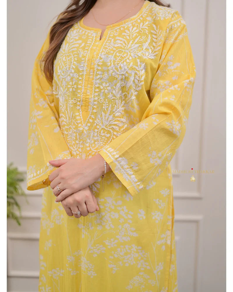 Cotton Chikankari Kurti