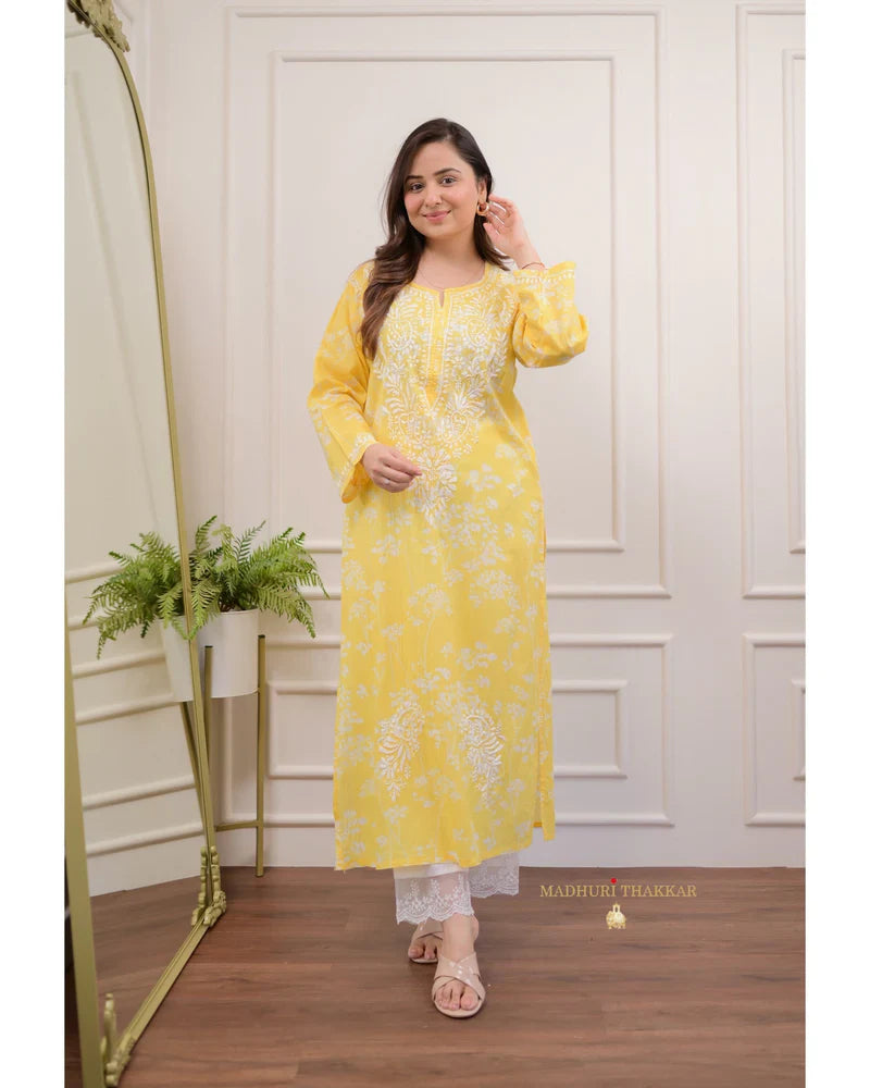 Cotton Chikankari Kurti