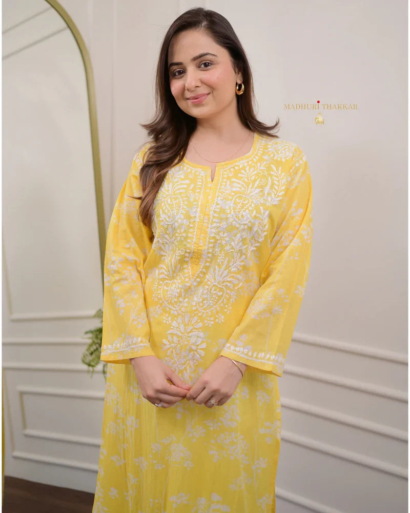 Cotton Chikankari Kurti