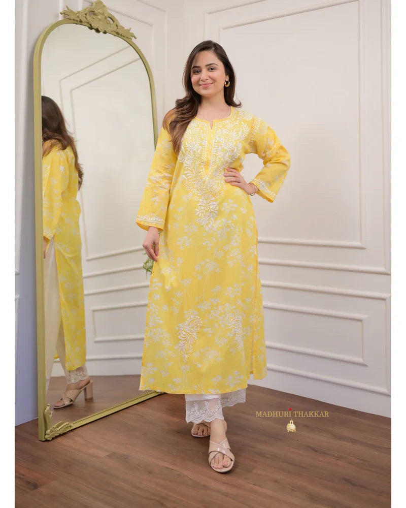 Cotton Chikankari Kurti