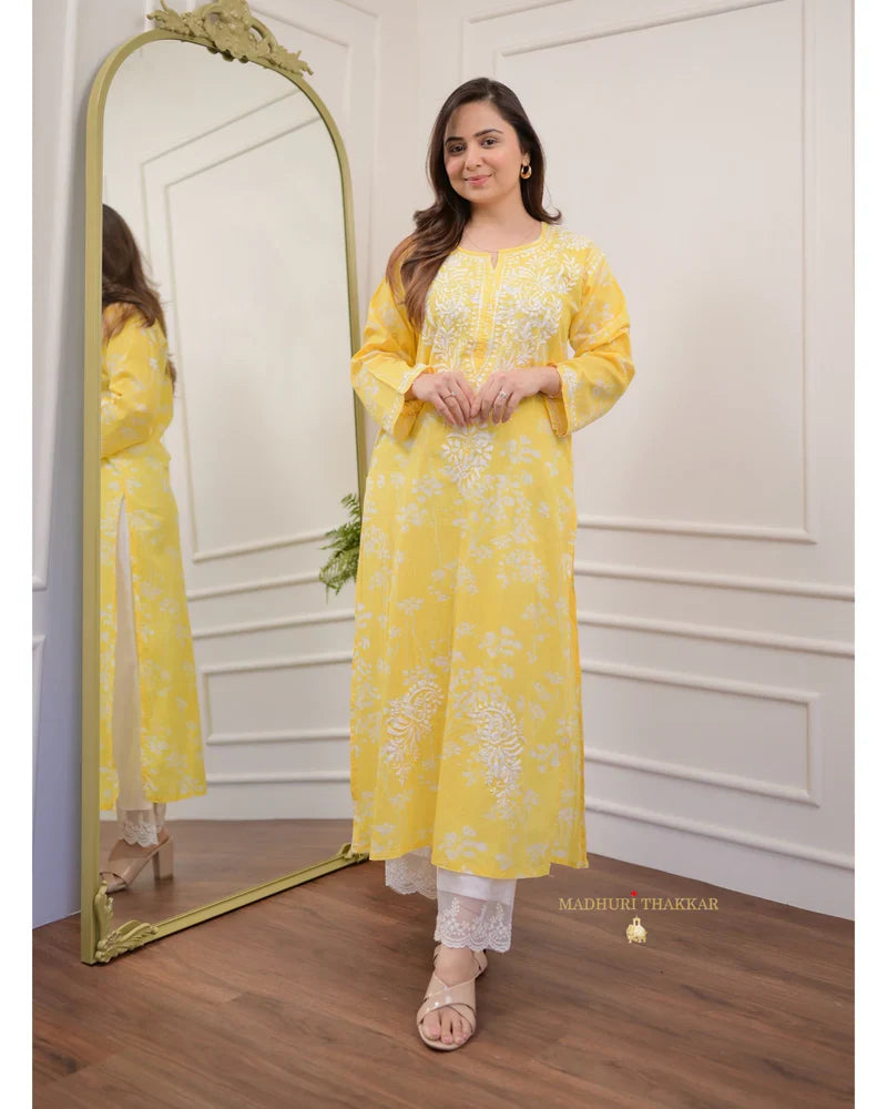 Cotton Chikankari Kurti