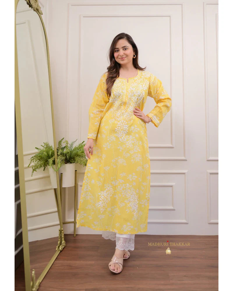 Cotton Chikankari Kurti