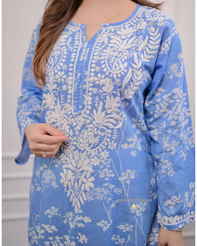 Cotton Chikankari Kurti