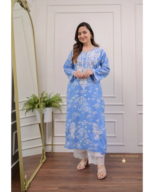 Cotton Chikankari Kurti