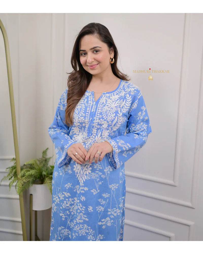 Cotton Chikankari Kurti