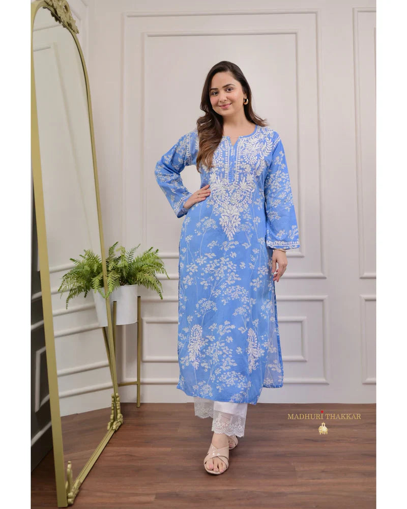 Cotton Chikankari Kurti